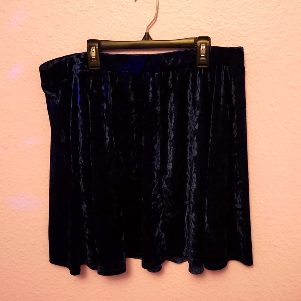 Blue faux skirt